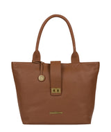 'Ida' Tan Leather Tote Bag
