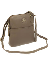 'Orsola' Taupe Fine Leather Cross-Body Bag